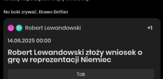 Polski buk wystawił TAKI KURS na grę Lewego dla...